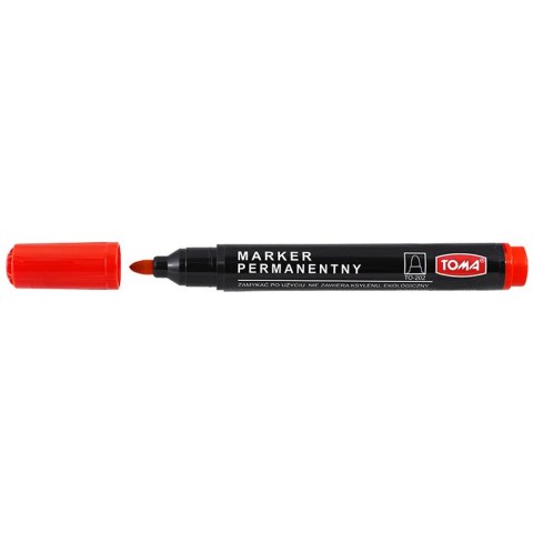 Marker permanentny Toma czerwony okrągła końcówka Marker permanentny Toma czerwony okrągła końcówka