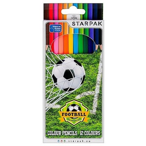 Kredki ołówkowe Starpak football 12 kol. (276561) Kredki ołówkowe Starpak football 12 kol. (276561)