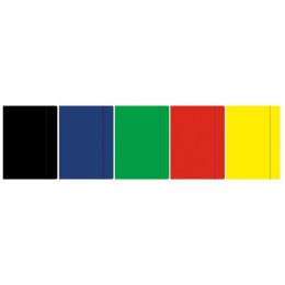 Teczka kartonowa na gumkę kolor A3 mix 300g [mm:] 43x32 Rexus (601893)
