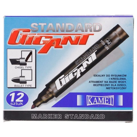 Marker permanentny Kamet czarny 1,0-5,0mm ścięta końcówka Marker permanentny Kamet czarny 1,0-5,0mm ścięta końcówka