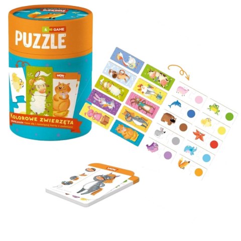 Puzzle Dodo Kolorowe zwierzęta dwustronne 10x2 el. (MON200100) Puzzle Dodo Kolorowe zwierzęta dwustronne 10x2 el. (MON200100)