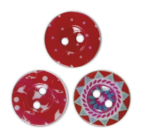 Guziki Titanum Craft-Fun Series plastikowe okrągłe 15mm czerwony 30 szt (191086) Guziki Titanum Craft-Fun Series plastikowe okrągłe 15mm czerwony 30 szt (191086)