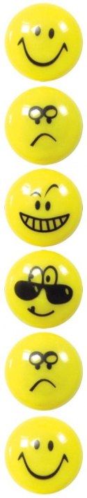 Magnes Fun&Joy Smiley okrągły żółty śr. 29mm 6 sztuk Magnes Fun&Joy Smiley okrągły żółty śr. 29mm 6 sztuk