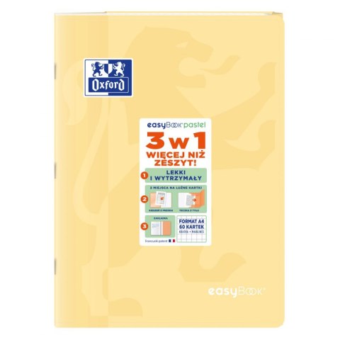 Zeszyt Oxford EASYBOOK PASTEL A4 60k. 90g krata (400161237) Zeszyt Oxford EASYBOOK PASTEL A4 60k. 90g krata (400161237)