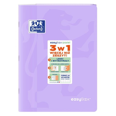 Zeszyt Oxford EASYBOOK PASTEL A4 60k. 90g krata (400161237) Zeszyt Oxford EASYBOOK PASTEL A4 60k. 90g krata (400161237)