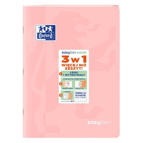 Zeszyt Oxford EASYBOOK PASTEL A4 60k. 90g krata (400161237) Zeszyt Oxford EASYBOOK PASTEL A4 60k. 90g krata (400161237)