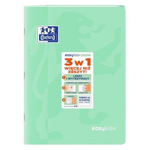 Zeszyt Oxford EASYBOOK PASTEL A4 60k. 90g krata (400161237) Zeszyt Oxford EASYBOOK PASTEL A4 60k. 90g krata (400161237)
