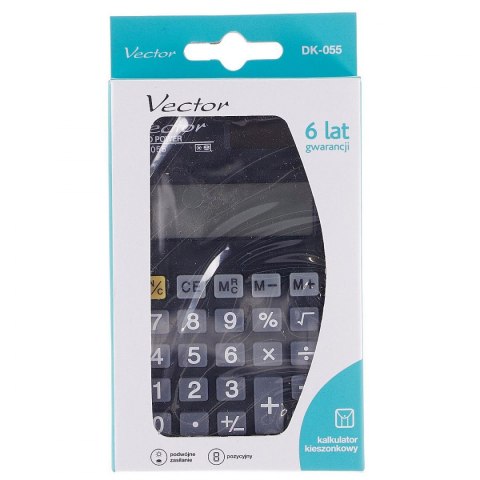 Kalkulator na biurko Vector (KAV DK-055 BLK) Kalkulator na biurko Vector (KAV DK-055 BLK)