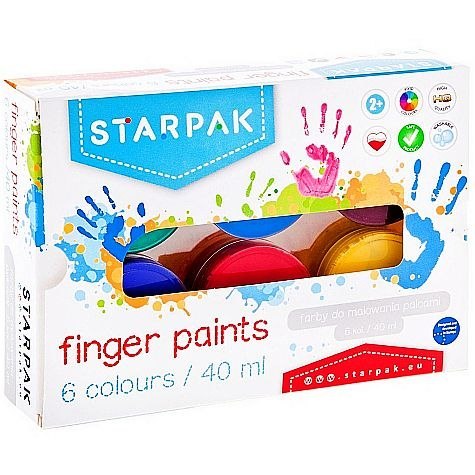 Farba do malowania palcami Starpak doggy 40ml 6 kolor. (448008) Farba do malowania palcami Starpak doggy 40ml 6 kolor. (448008)