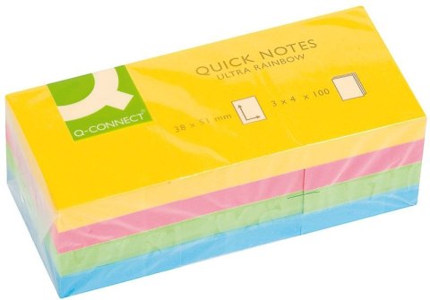 Notes samoprzylepny (karteczki) Q-Connect mix 100k [mm:] 38x51 (KF02516)