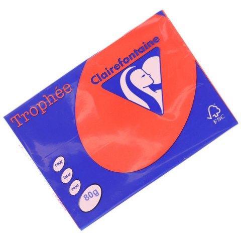 Papier kolorowy Trophee kolorowy A4 czerwony koralowy 80g (xca48175) Papier kolorowy Trophee kolorowy A4 czerwony koralowy 80g (xca48175)