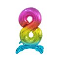 Balon gumowy Godan Beauty&Charm cyfra stojąca tęczowa kolorowa 750mm 30cal (BC-AST8) Balon gumowy Godan Beauty&Charm cyfra stojąca tęczowa kolorowa 750mm 30cal (BC-AST8)