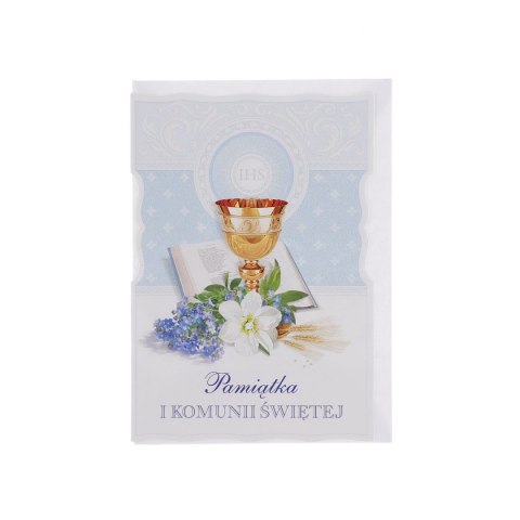 Kartka składana brokat komunia B6 (5902221800214) Kartka składana brokat komunia B6 (5902221800214)