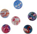 Magnes Fun&Joy FLAMINGI okrągły mix śr. 30mm 6 sztuk Magnes Fun&Joy FLAMINGI okrągły mix śr. 30mm 6 sztuk