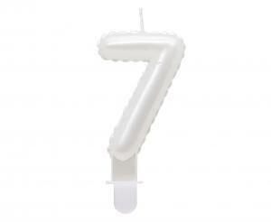 Świeczka urodzinowa Godan cyferka 7, perłowa biała, 7 cm (SF-PBI7) Świeczka urodzinowa Godan cyferka 7, perłowa biała, 7 cm (SF-PBI7)