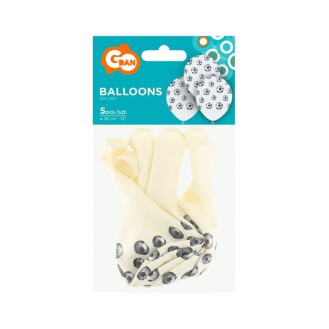 Balon gumowy Godan Piłki nożne 5 szt biały 12cal (136GZ-PIN5) Balon gumowy Godan Piłki nożne 5 szt biały 12cal (136GZ-PIN5)