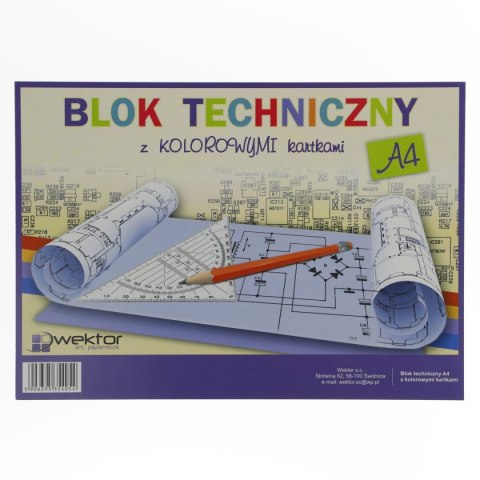 Blok techniczny Wektor kolor A4 mix 160g 10k Blok techniczny Wektor kolor A4 mix 160g 10k