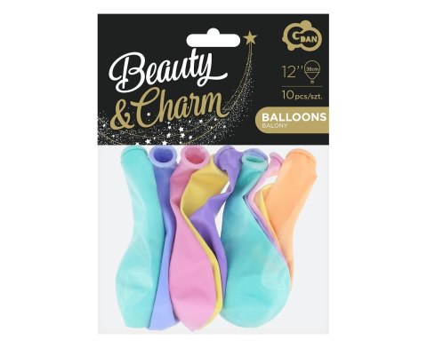 Balon gumowy Beauty&Charm makaronowe pastel mix 10szt. mix 12cal Godan (CB-1KMX) Balon gumowy Beauty&Charm makaronowe pastel mix 10szt. mix 12cal Godan (CB-1KMX)