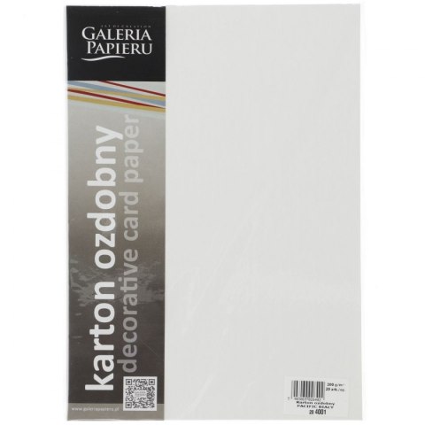 Papier ozdobny (wizytówkowy) Galeria Papieru pacific biały A4 biały 200g (204001) Papier ozdobny (wizytówkowy) Galeria Papieru pacific biały A4 biały 200g (204001)