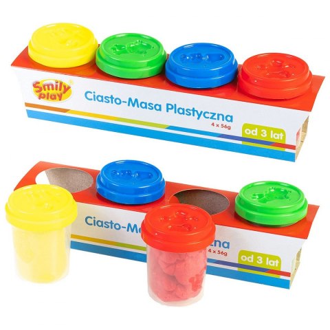 Plastelina Smily Play 4 kol. 4 tuby ciasto-masa mix 56g (SP83347) Plastelina Smily Play 4 kol. 4 tuby ciasto-masa mix 56g (SP83347)