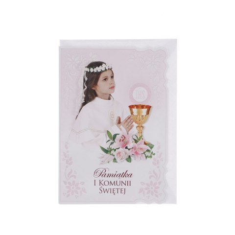 Kartka składana brokat komunia B6 (5902221800207) Kartka składana brokat komunia B6 (5902221800207)