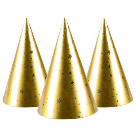 Czapka party Arpex Golden party 4szt. złota papier (KP8152) Czapka party Arpex Golden party 4szt. złota papier (KP8152)