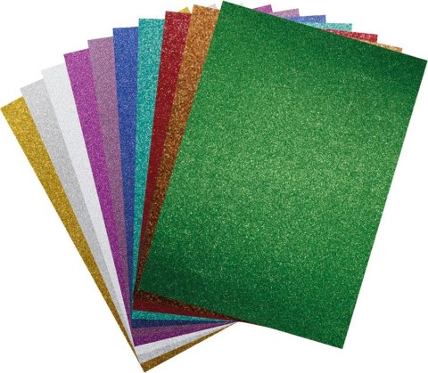 Brystol Craft-Fun Series Karton brokatowany A4 mix 250g 10k Titanum (5903714533473)