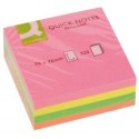 Notes samoprzylepny (karteczki) Q-Connect neonowe neonowy 320k [mm:] 76x76 (KF01348)