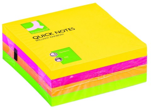 Notes samoprzylepny (karteczki) neonowe neonowy 320k [mm:] 76x76 Q-Connect (KF01348)