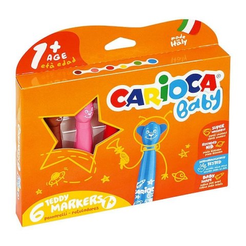 Flamaster Carioca Misiaki 6 kol. (42815) Flamaster Carioca Misiaki 6 kol. (42815)