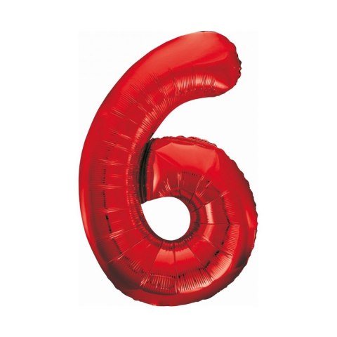Balon foliowy Godan cyfra 6 czerwona 85cm 85cal (BCHCW6) Balon foliowy Godan cyfra 6 czerwona 85cm 85cal (BCHCW6)