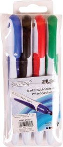 Marker suchościeralny Slim 4 kolory 1,0-2,0mm okrągła końcówka Cresco (270040)