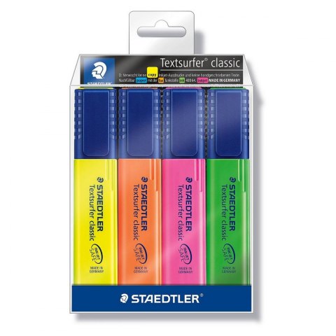 Zakreślacz Staedtler 4 kolory mix 1,0-5,0mm (364WP4h) Zakreślacz Staedtler 4 kolory mix 1,0-5,0mm (364WP4h)