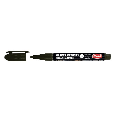 Marker specjalistyczny Toma kredowy czarny 1,5mm okrągła końcówka Marker specjalistyczny Toma kredowy czarny 1,5mm okrągła końcówka