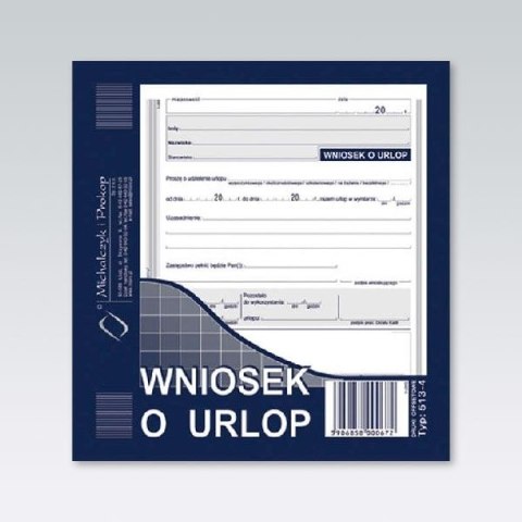 Druk offsetowy Michalczyk i Prokop Wniosek o urlop 2/3 A5 40k. (513-4) Druk offsetowy Michalczyk i Prokop Wniosek o urlop 2/3 A5 40k. (513-4)