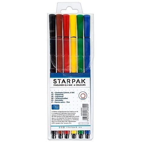 Cienkopis Starpak mix 0,4mm 6kol. (426502) Cienkopis Starpak mix 0,4mm 6kol. (426502)
