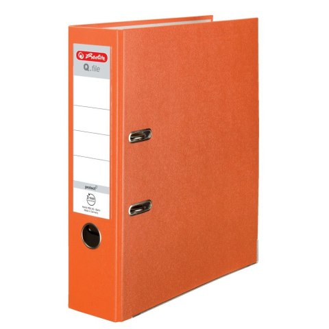 Segregator dźwigniowy Herlitz Q. file Standard 0011178944 A4 80mm pomarańczowy (300003102)