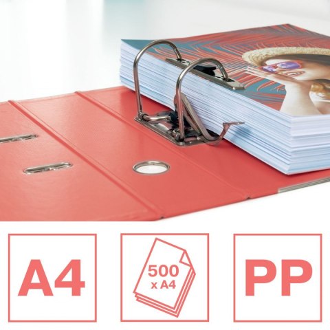 Segregator dźwigniowy No.1 Colour Breeze A4 75mm koralowy Esselte (628431)