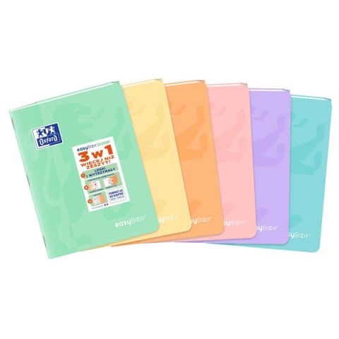 Zeszyt EASYBOOK PASTEL A5 60k. 90g krata Oxford (400161235)