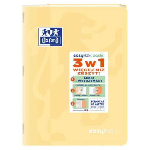 Zeszyt EASYBOOK PASTEL A5 60k. 90g krata Oxford (400161235)