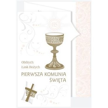 Kartka składana Pol-mak Komunia święta B6 Kartka składana Pol-mak Komunia święta B6