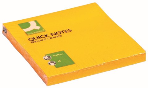 Notes samoprzylepny (karteczki) pomarańczowa 80k [mm:] 76x76 Q-Connect (KF10517)