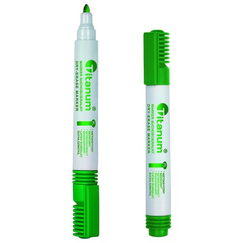 Marker suchościeralny Titanum zielony 3,0mm okrągła końcówka (BY1026-02) Marker suchościeralny Titanum zielony 3,0mm okrągła końcówka (BY1026-02)