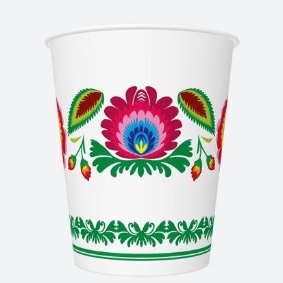 Kubek jednorazowy Pol-mak daisy papier 250ml (01) Kubek jednorazowy Pol-mak daisy papier 250ml (01)