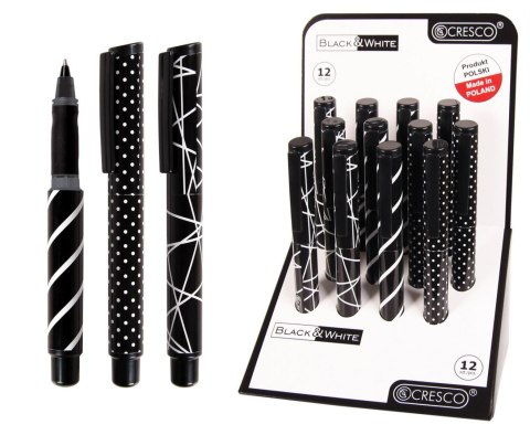 Pióro kulkowe na naboje Cresco GO PEN b&W 5907464220058 (202001-G) Pióro kulkowe na naboje Cresco GO PEN b&W 5907464220058 (202001-G)