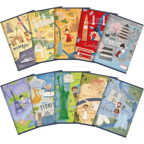 Zeszyt Top 2000 CITIES OF THE WORLD A5 16k. 70g krata (400157888) Zeszyt Top 2000 CITIES OF THE WORLD A5 16k. 70g krata (400157888)
