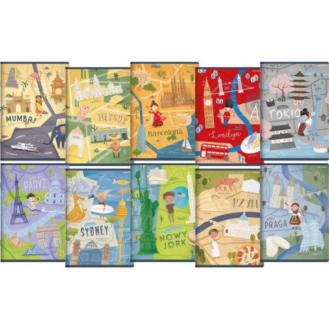 Zeszyt Top 2000 CITIES OF THE WORLD A5 16k. 70g krata (400157888) Zeszyt Top 2000 CITIES OF THE WORLD A5 16k. 70g krata (400157888)