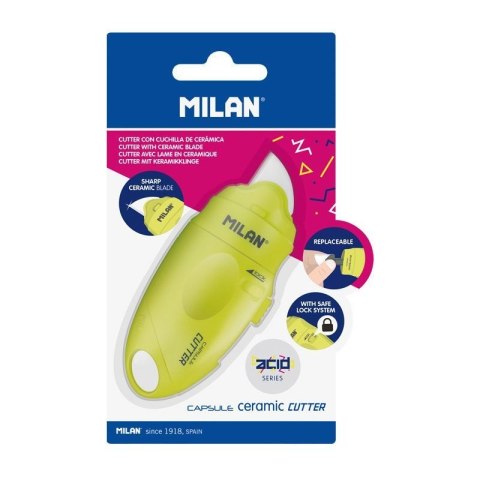 Nożyk ceramiczny MILAN CAPSULE ACID żółty na blistrze Nożyk ceramiczny MILAN CAPSULE ACID żółty na blistrze