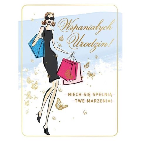 Kartka składana urodziny [mm:] 150x200 Art Nuvo (5902973358742)