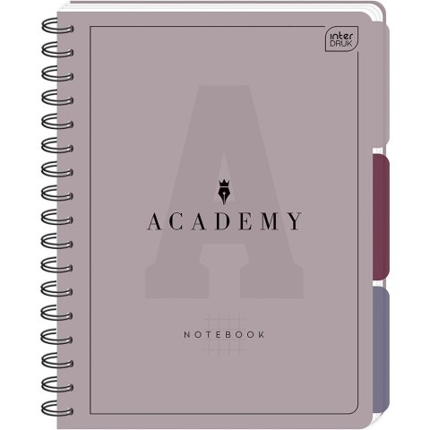 Kołozeszyt (kołobrulion) Interdruk ACADEMY B5 100 # PP B5 100k. 90g krata (z przekładkami) Kołozeszyt (kołobrulion) Interdruk ACADEMY B5 100 # PP B5 100k. 90g krata (z przekładkami)
